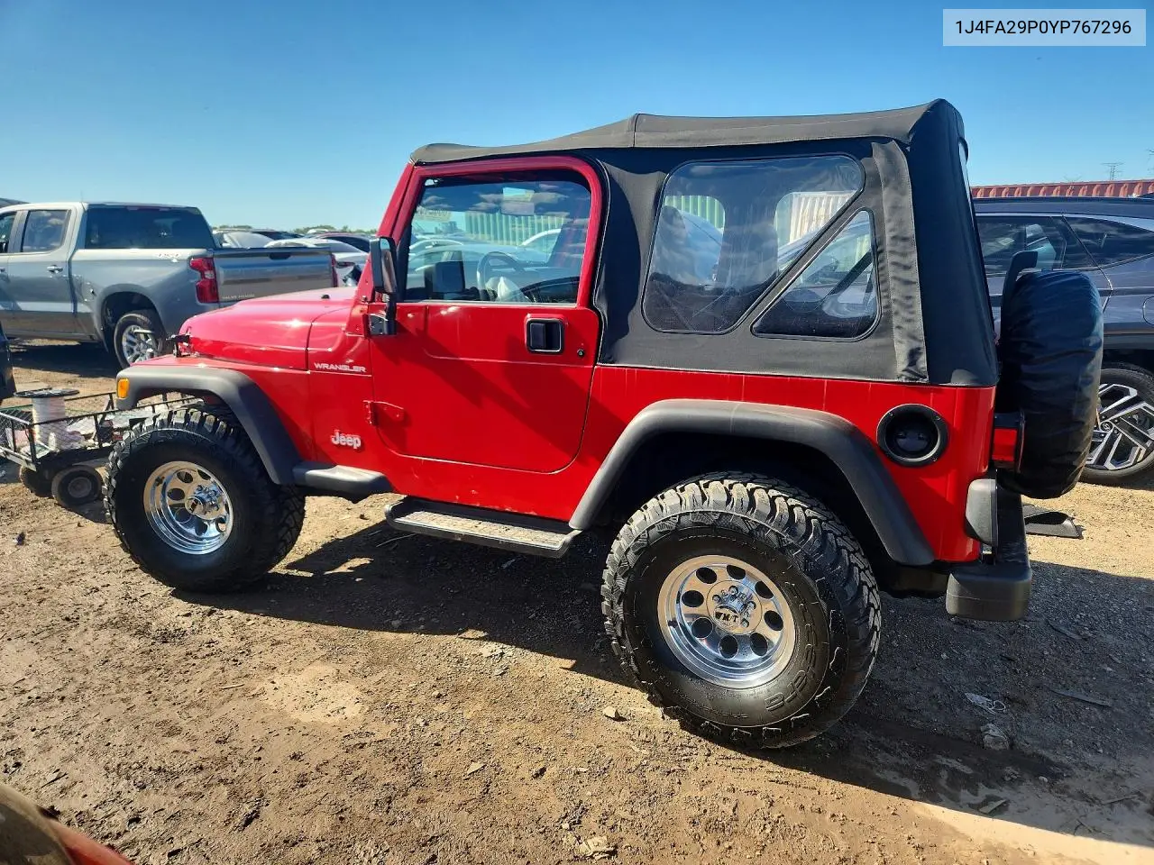 2000 Jeep Wrangler / Tj Se VIN: 1J4FA29P0YP767296 Lot: 58324596
