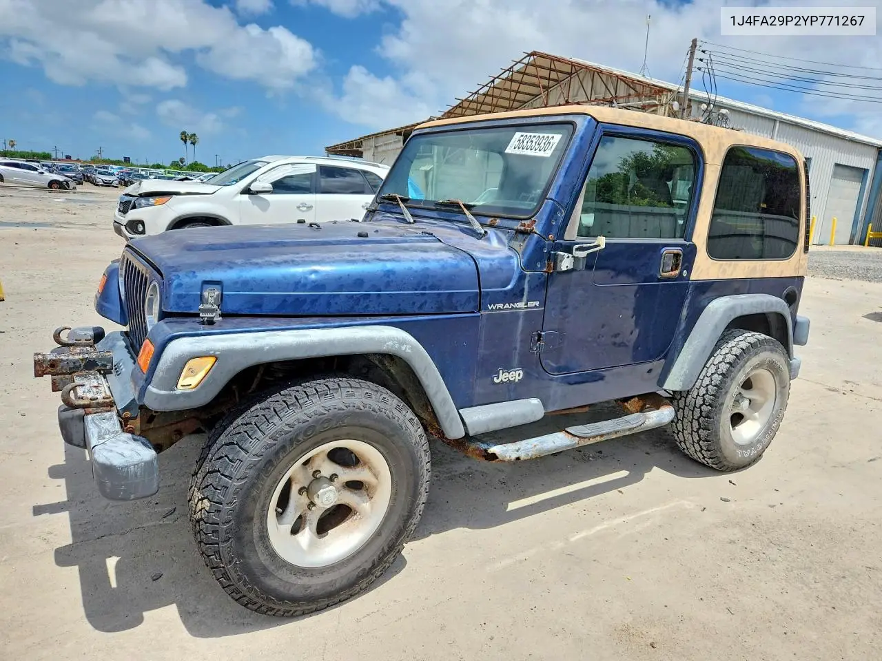 2000 Jeep Wrangler / Tj Se VIN: 1J4FA29P2YP771267 Lot: 58353936