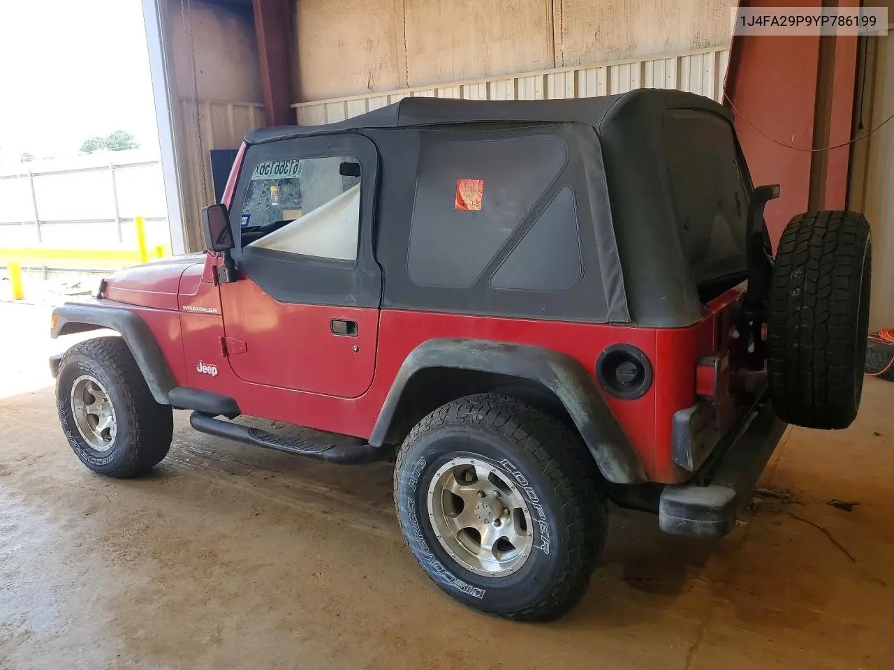 2000 Jeep Wrangler / Tj Se VIN: 1J4FA29P9YP786199 Lot: 61366156