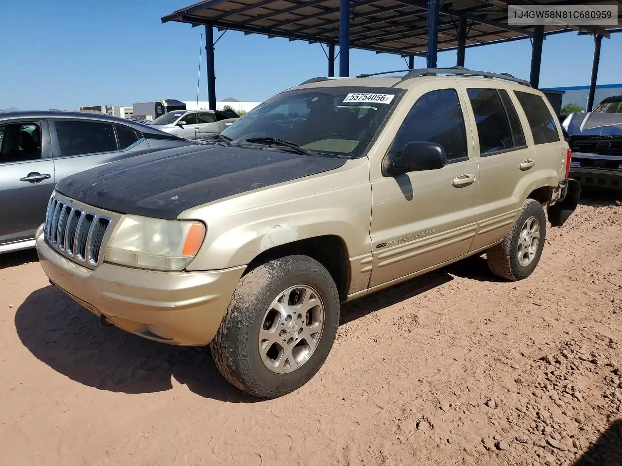 2001 Jeep Grand Cherokee Limited VIN: 1J4GW58N81C680959 Lot: 55754056