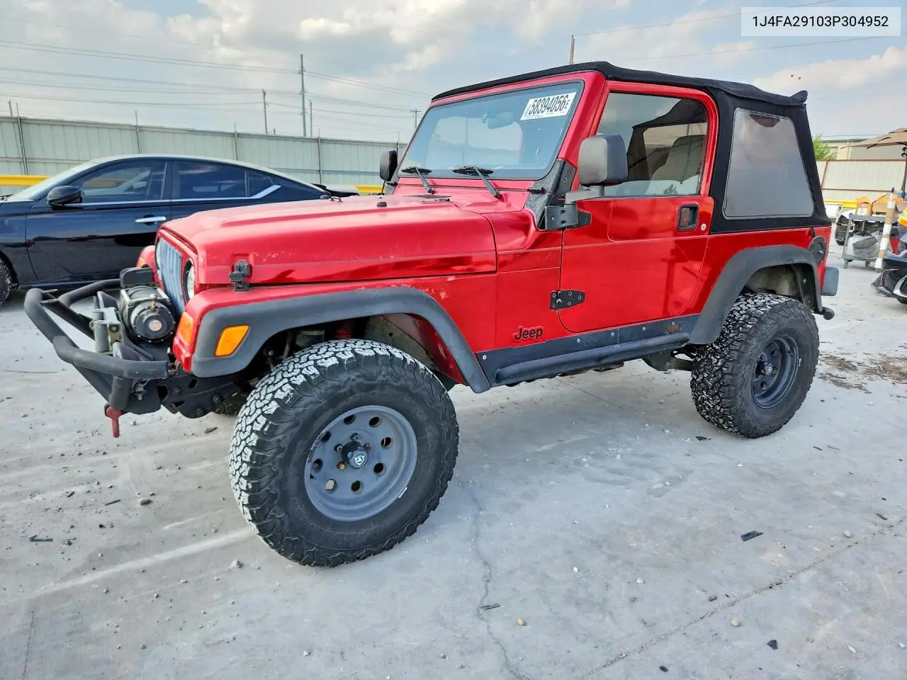 2003 Jeep Wrangler / Tj Se VIN: 1J4FA29103P304952 Lot: 58394056