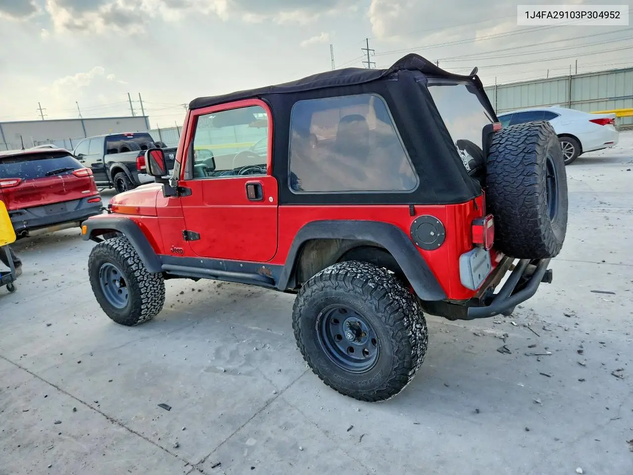2003 Jeep Wrangler / Tj Se VIN: 1J4FA29103P304952 Lot: 58394056