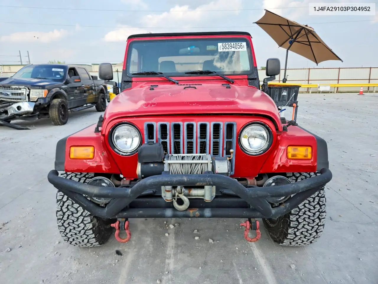 2003 Jeep Wrangler / Tj Se VIN: 1J4FA29103P304952 Lot: 58394056