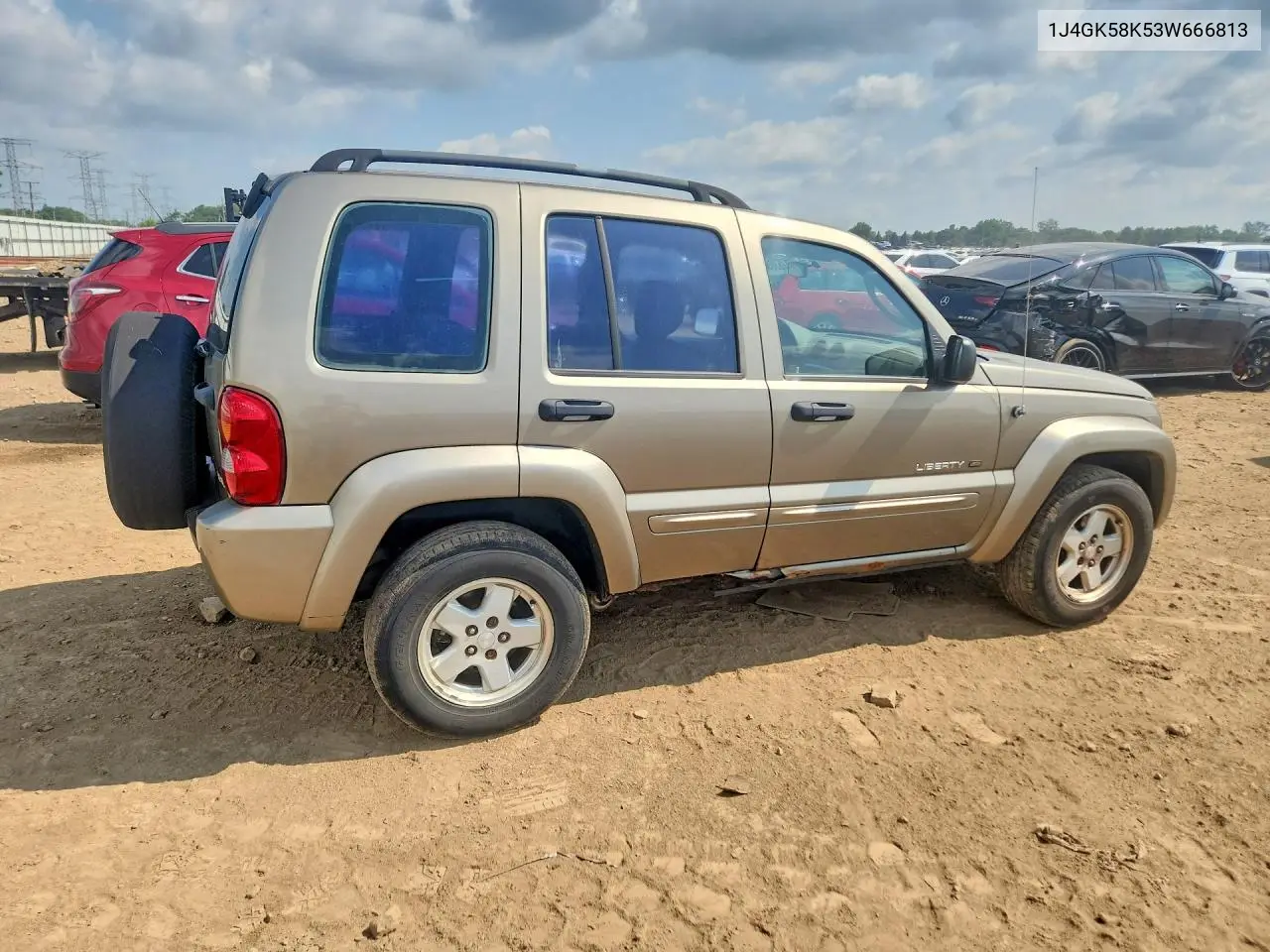2003 Jeep Liberty Limited VIN: 1J4GK58K53W666813 Lot: 61763656