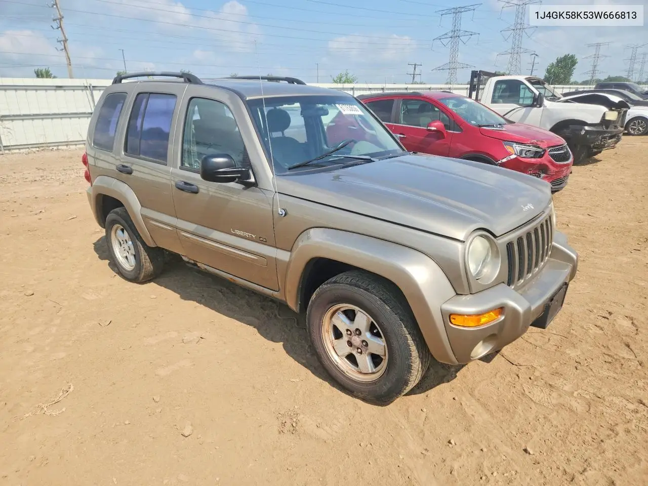 2003 Jeep Liberty Limited VIN: 1J4GK58K53W666813 Lot: 61763656