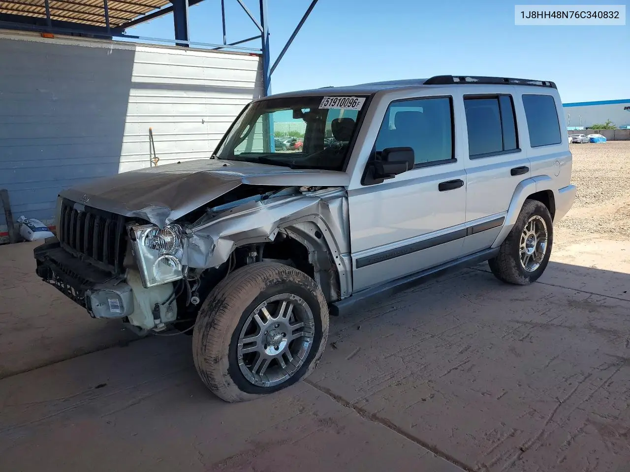 2006 Jeep Commander VIN: 1J8HH48N76C340832 Lot: 51910096