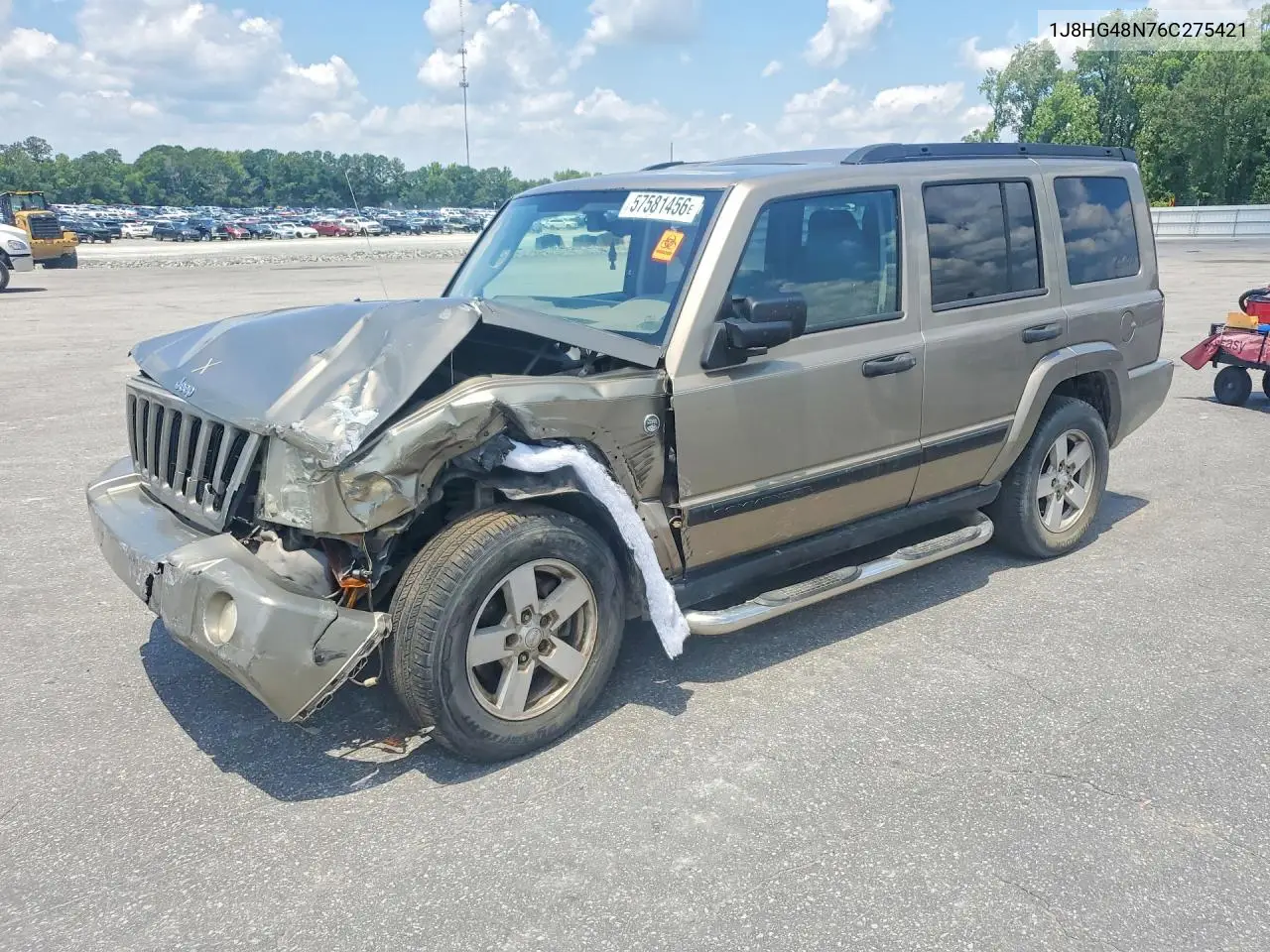 2006 Jeep Commander VIN: 1J8HG48N76C275421 Lot: 57581456