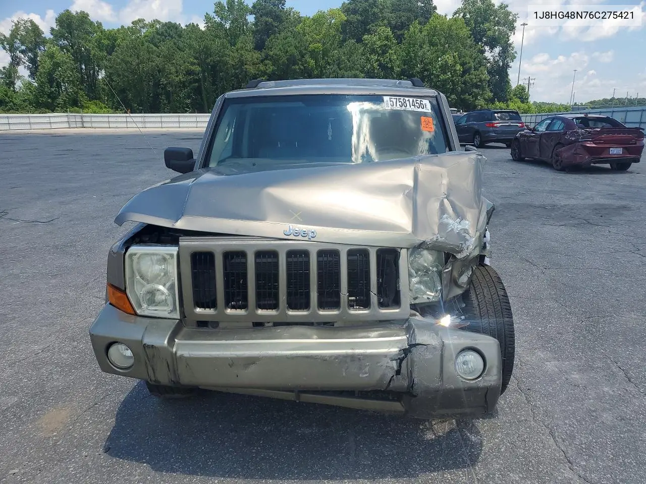 2006 Jeep Commander VIN: 1J8HG48N76C275421 Lot: 57581456