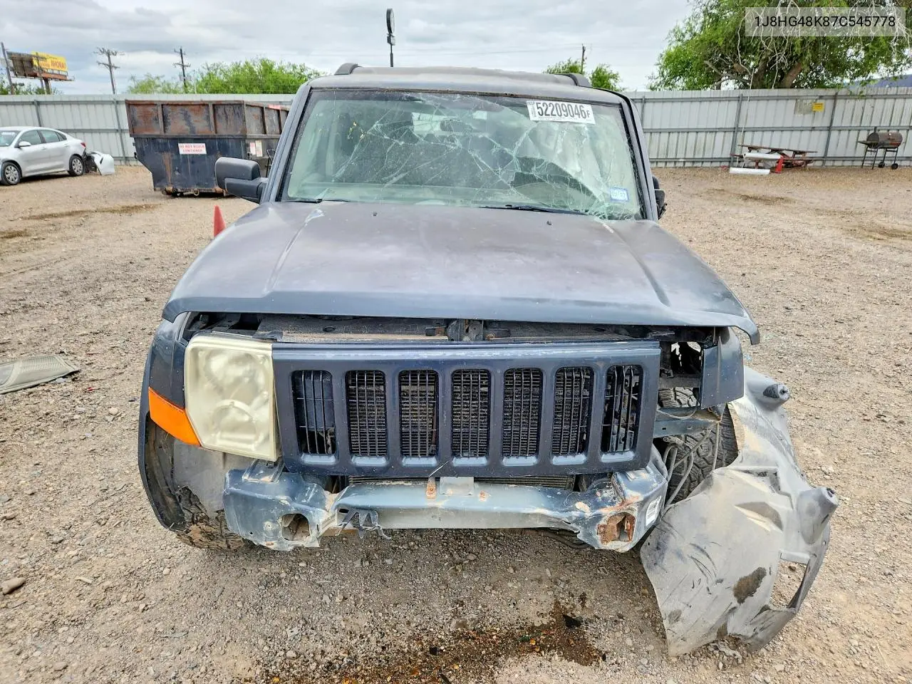 2007 Jeep Commander VIN: 1J8HG48K87C545778 Lot: 52209046