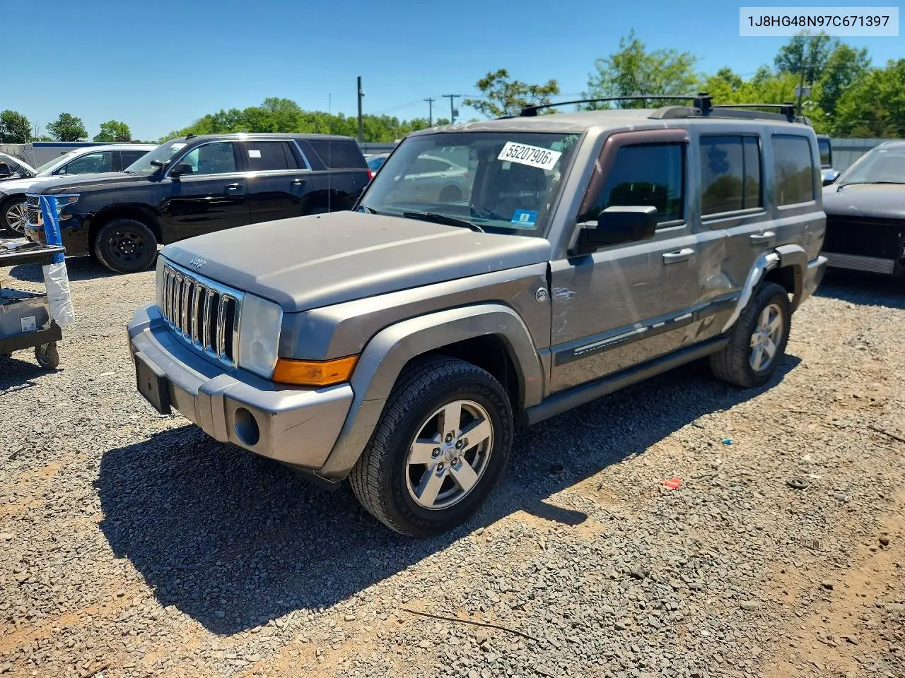 2007 Jeep Commander VIN: 1J8HG48N97C671397 Lot: 55207906