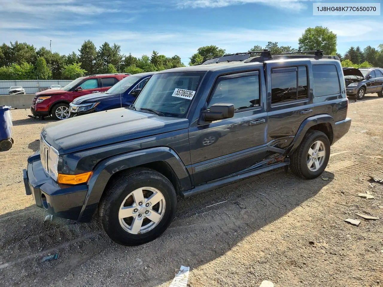 2007 Jeep Commander VIN: 1J8HG48K77C650070 Lot: 55706536