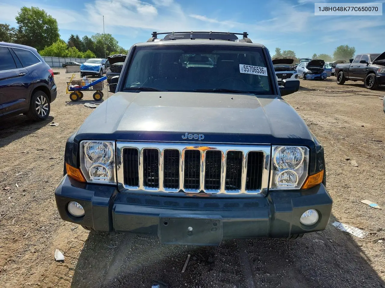 2007 Jeep Commander VIN: 1J8HG48K77C650070 Lot: 55706536