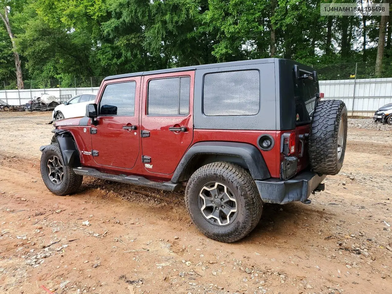 2010 Jeep Wrangler Unlimited Rubicon VIN: 1J4HA6H18AL195498 Lot: 56863006