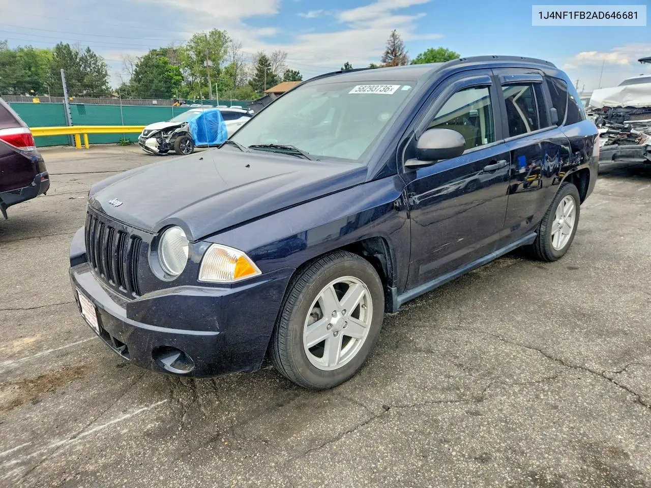 2010 Jeep Compass Sport VIN: 1J4NF1FB2AD646681 Lot: 58293736