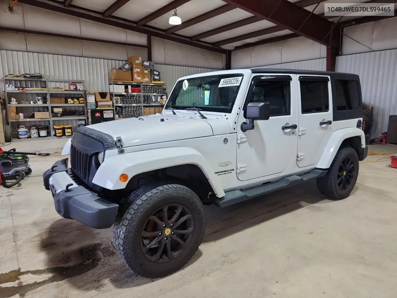 2013 Jeep Wrangler Unlimited Sahara VIN: 1C4BJWEG7DL599465 Lot: 59686226