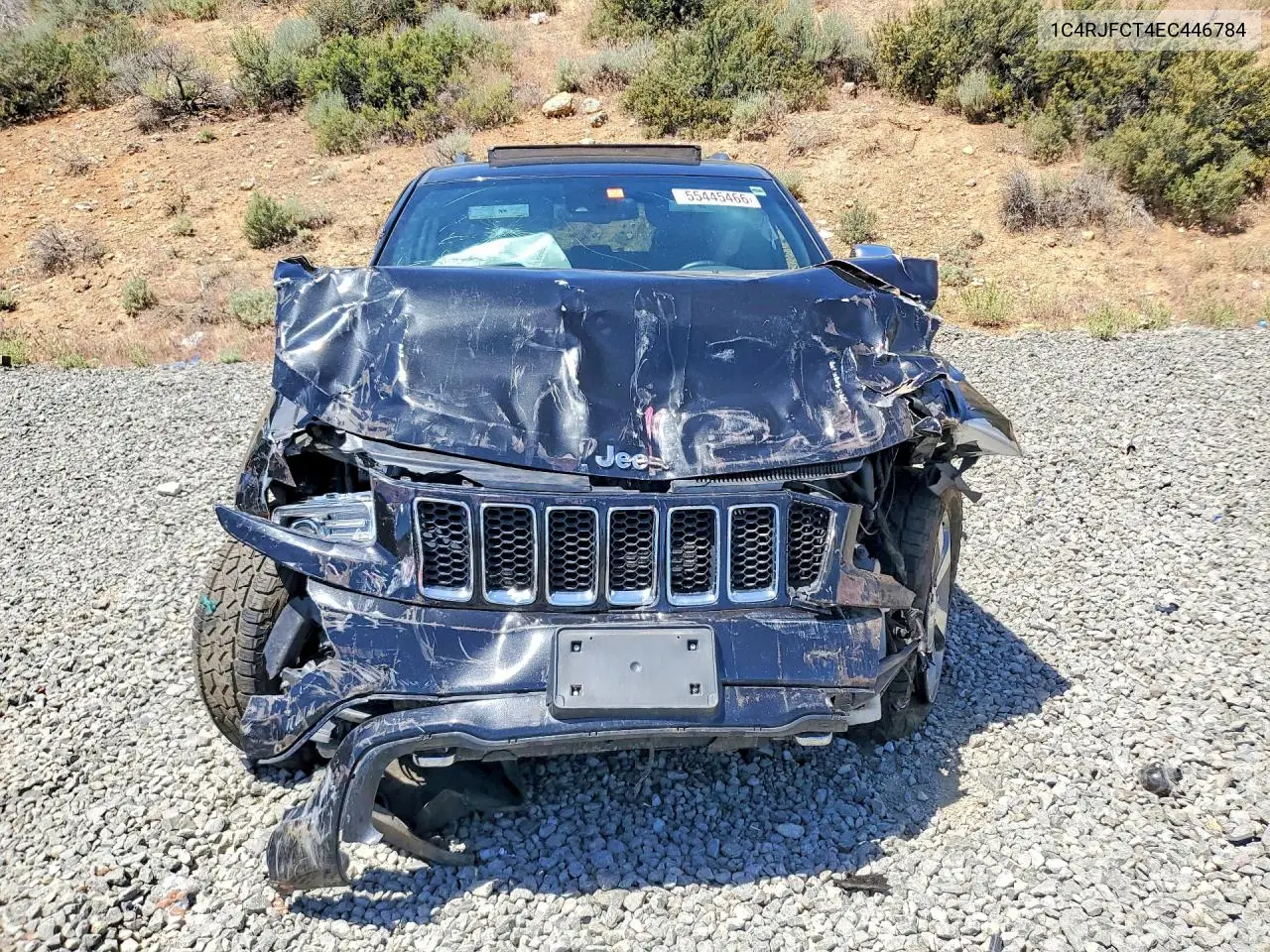 2014 Jeep Grand Cherokee Overland VIN: 1C4RJFCT4EC446784 Lot: 55445466