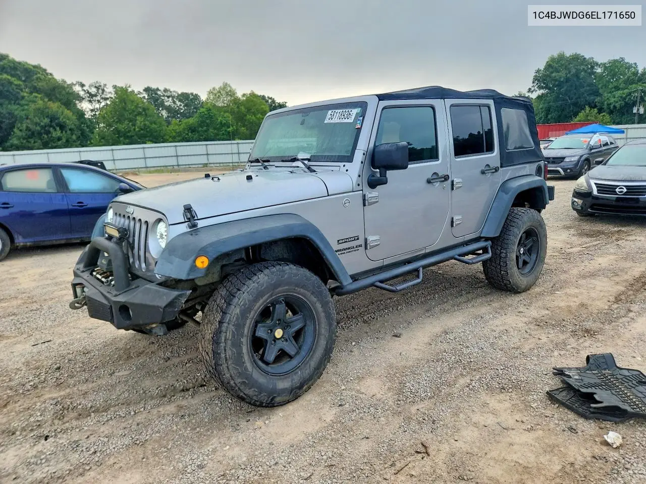 2014 Jeep Wrangler Unlimited Sport VIN: 1C4BJWDG6EL171650 Lot: 58118936