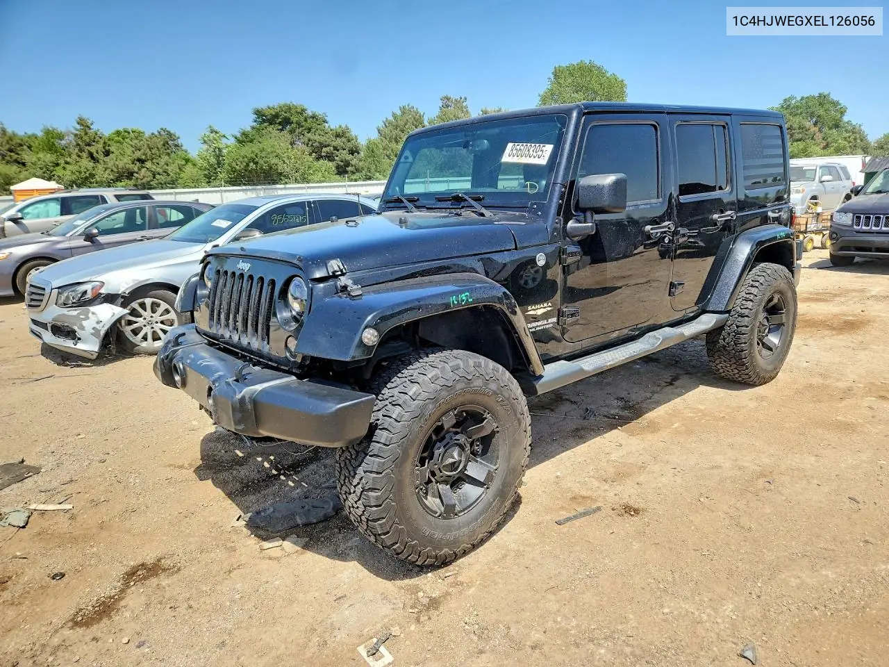 2014 Jeep Wrangler Unlimited Sahara VIN: 1C4HJWEGXEL126056 Lot: 85608395