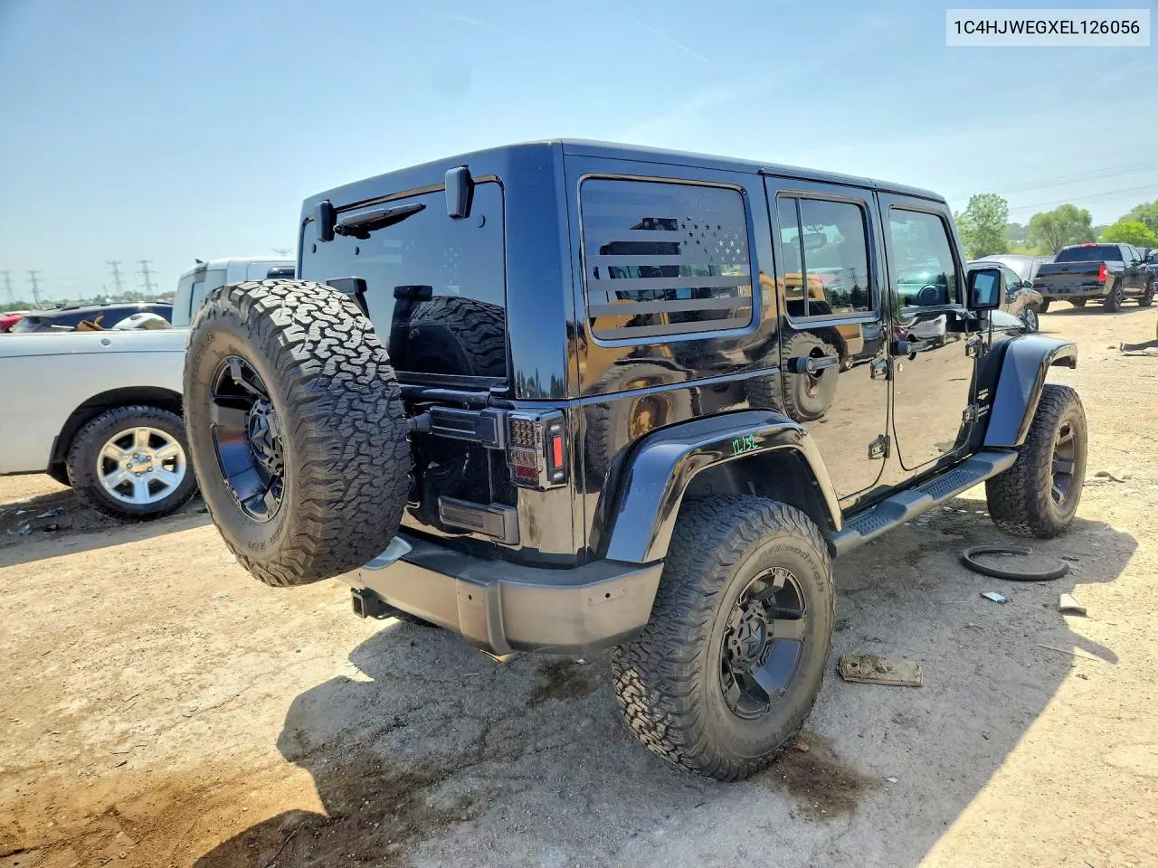 2014 Jeep Wrangler Unlimited Sahara VIN: 1C4HJWEGXEL126056 Lot: 85608395