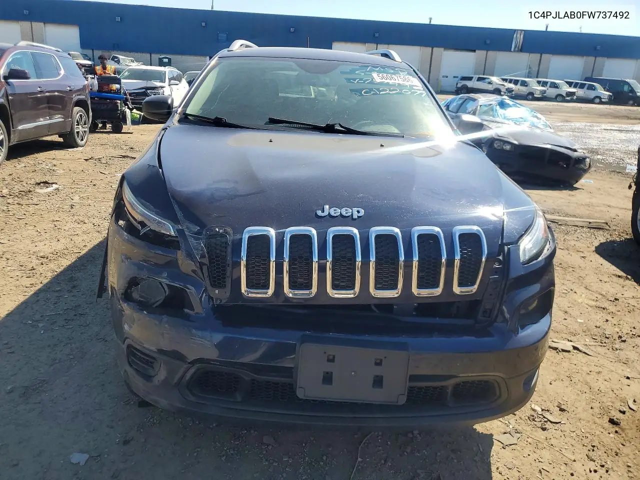 2015 Jeep Cherokee Sport VIN: 1C4PJLAB0FW737492 Lot: 56067586