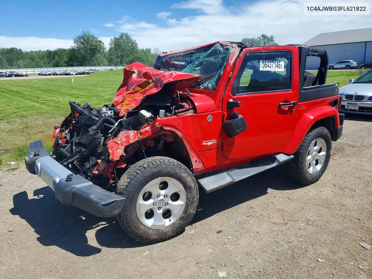 2015 Jeep Wrangler Sahara VIN: 1C4AJWBG3FL621822 Lot: 56437146