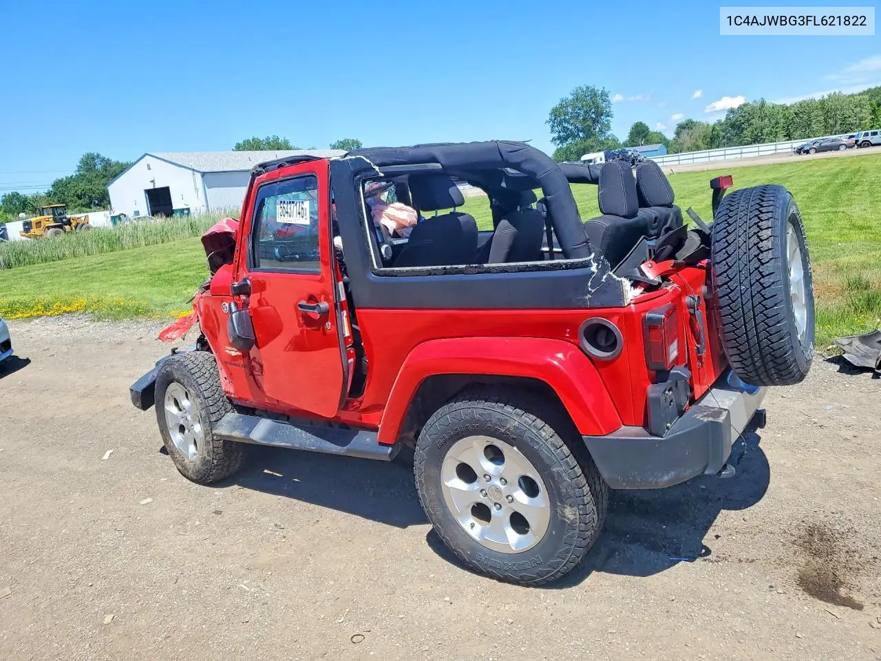 2015 Jeep Wrangler Sahara VIN: 1C4AJWBG3FL621822 Lot: 56437146