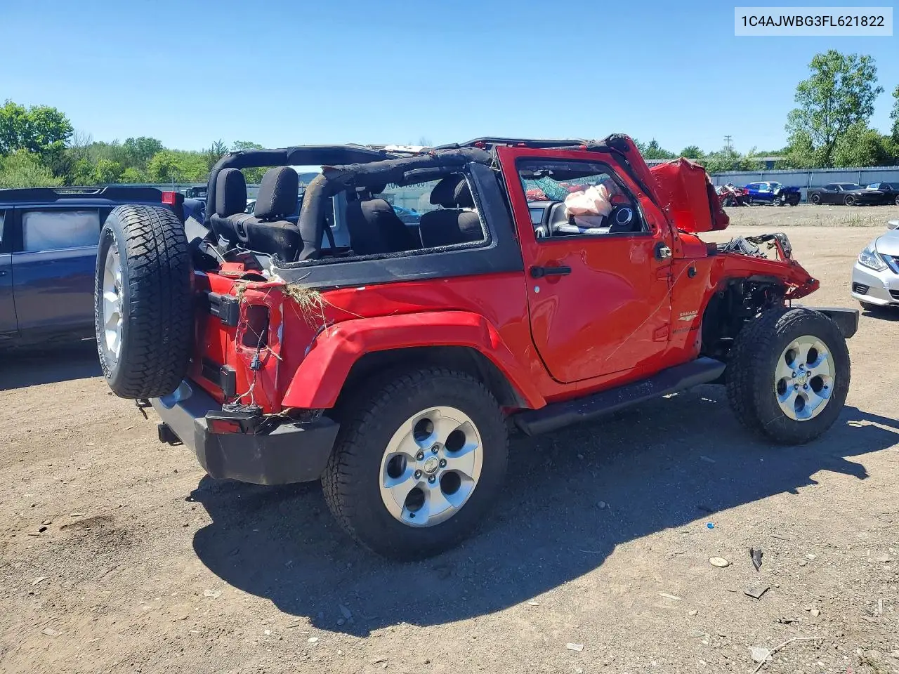 2015 Jeep Wrangler Sahara VIN: 1C4AJWBG3FL621822 Lot: 56437146