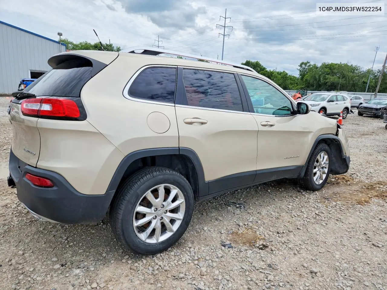 2015 Jeep Cherokee Limited VIN: 1C4PJMDS3FW522254 Lot: 57499896