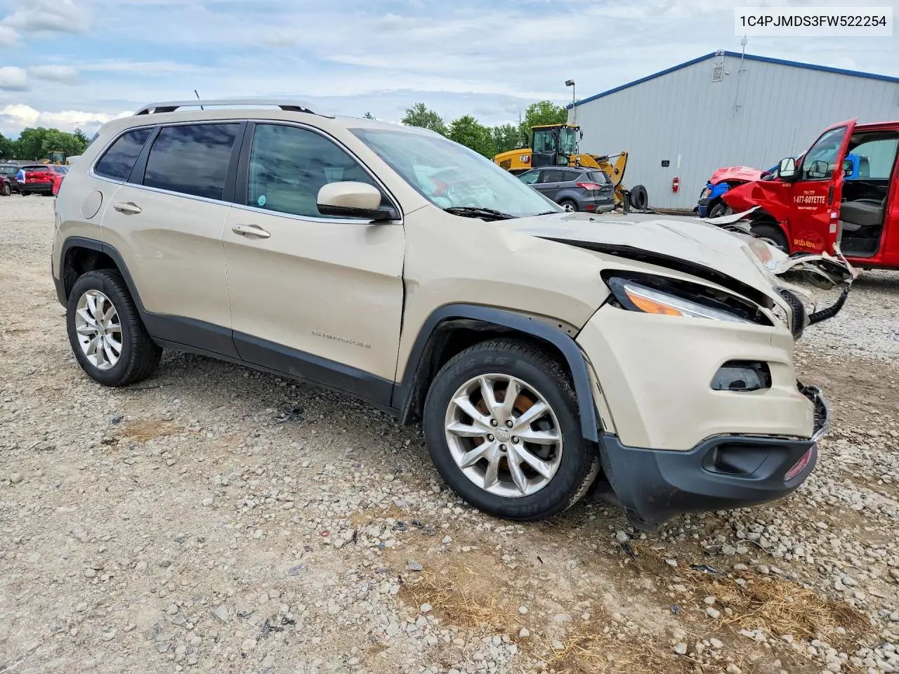 2015 Jeep Cherokee Limited VIN: 1C4PJMDS3FW522254 Lot: 57499896