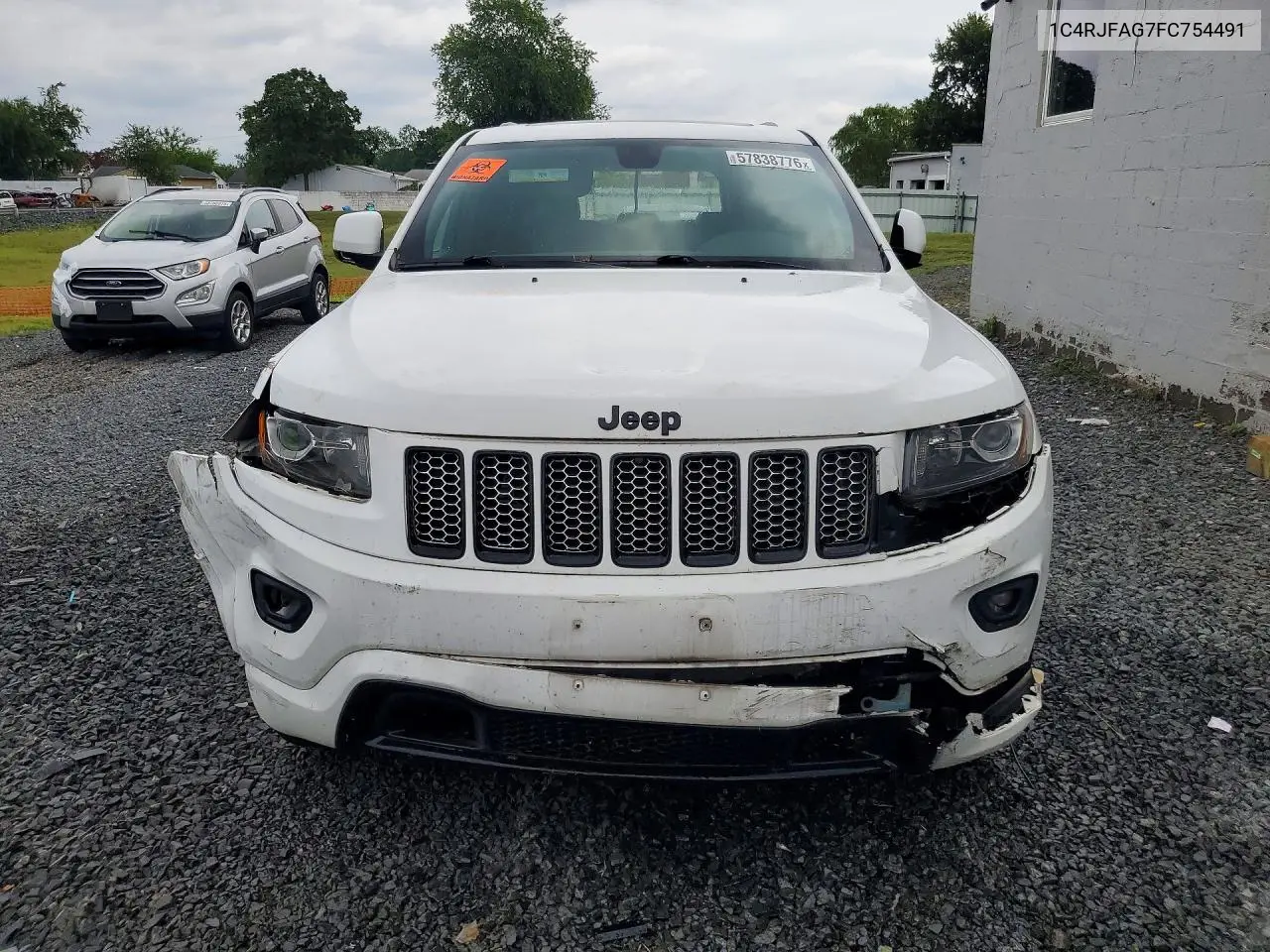 2015 Jeep Grand Cherokee Laredo VIN: 1C4RJFAG7FC754491 Lot: 57838776