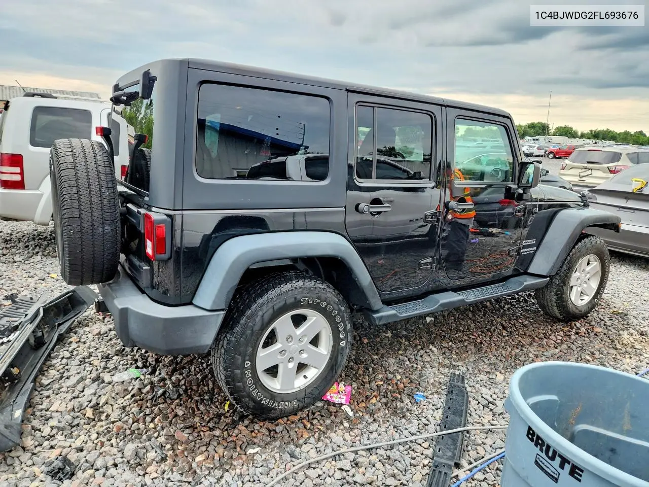 2015 Jeep Wrangler Unlimited Sport VIN: 1C4BJWDG2FL693676 Lot: 58442856
