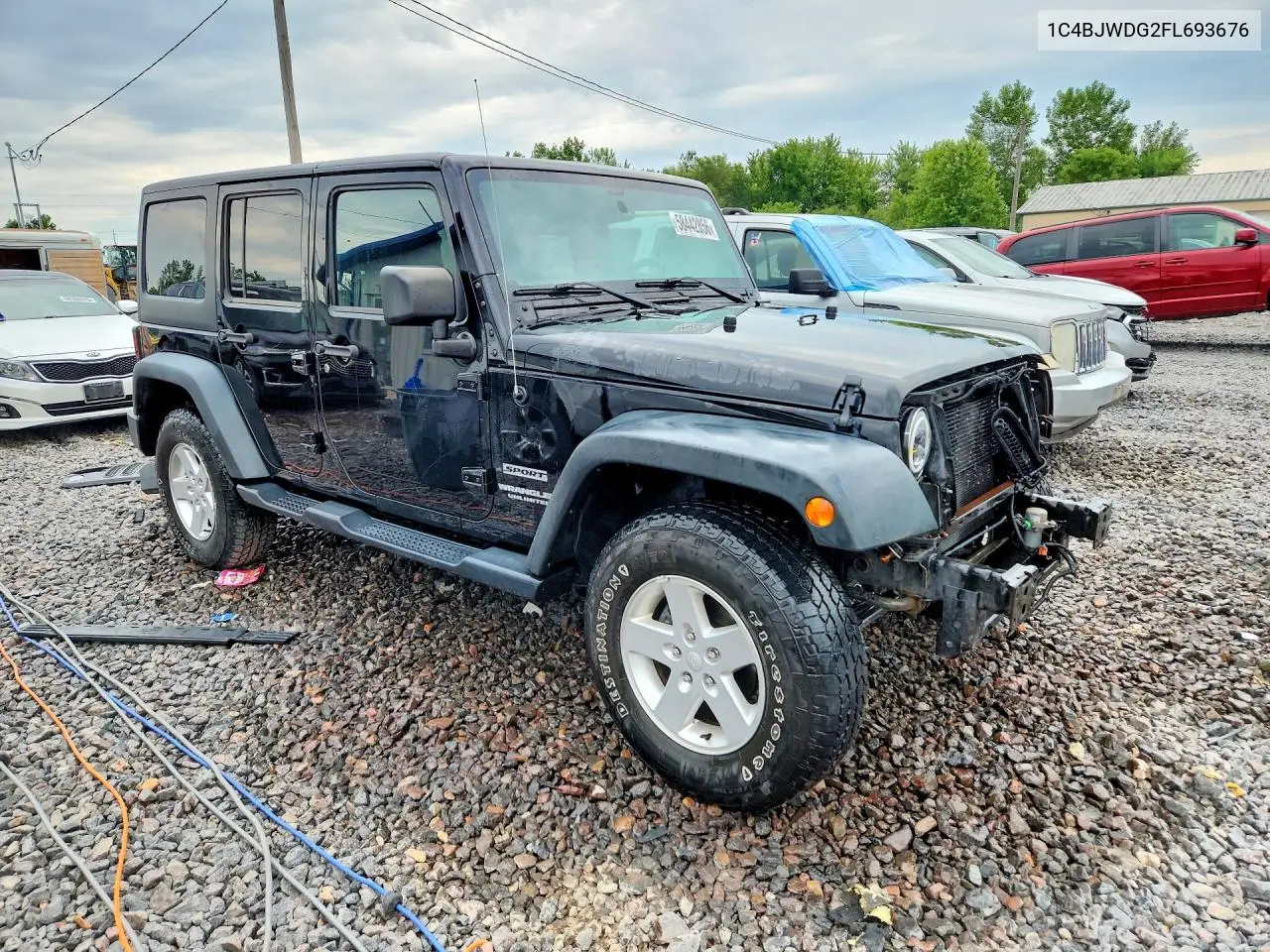 2015 Jeep Wrangler Unlimited Sport VIN: 1C4BJWDG2FL693676 Lot: 58442856