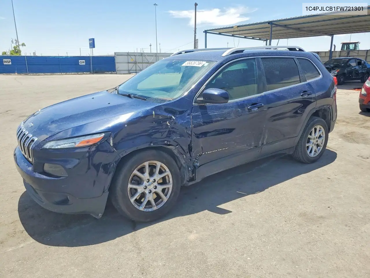 2015 Jeep Cherokee Latitude VIN: 1C4PJLCB1FW721301 Lot: 58828756