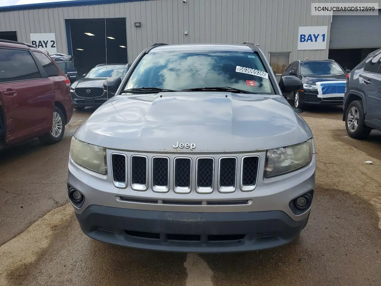 2016 Jeep Compass Sport VIN: 1C4NJCBA8GD512599 Lot: 50306936