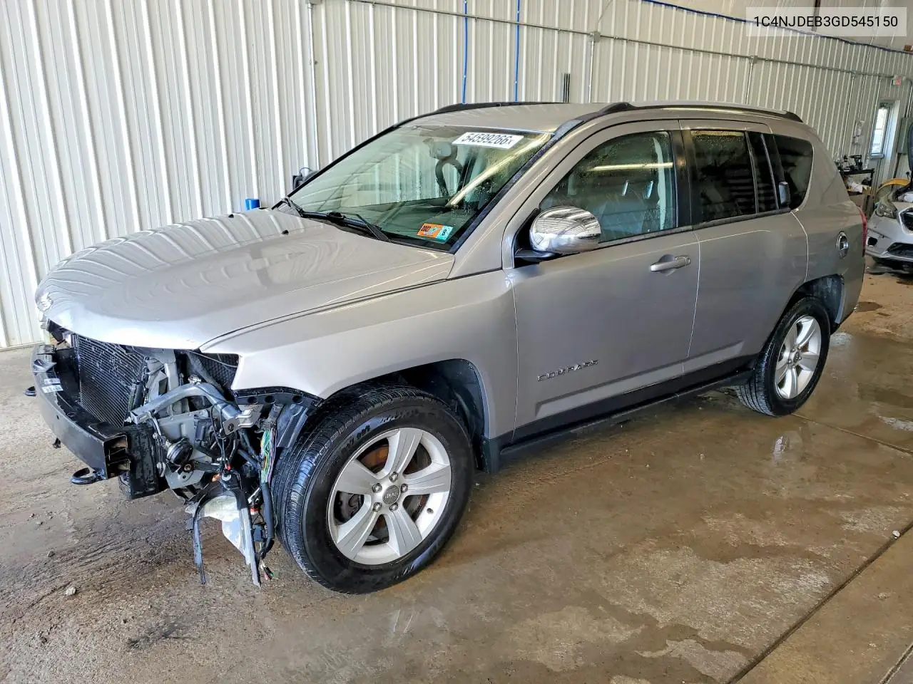 2016 Jeep Compass Latitude VIN: 1C4NJDEB3GD545150 Lot: 54599266