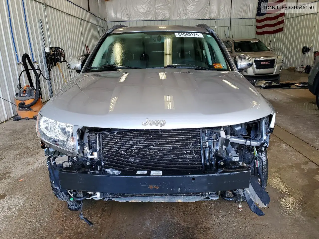 2016 Jeep Compass Latitude VIN: 1C4NJDEB3GD545150 Lot: 54599266