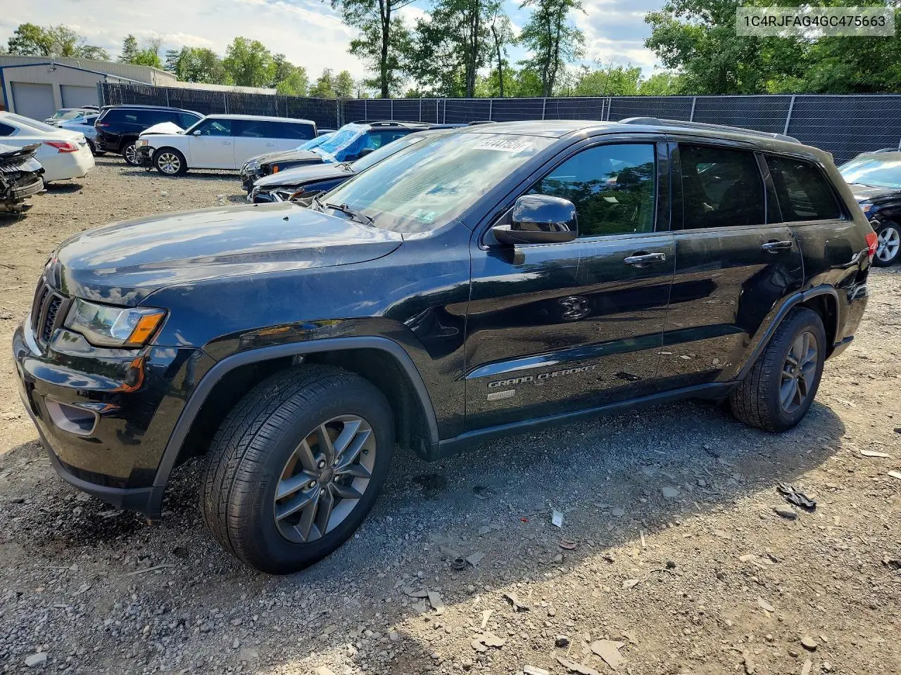 2016 Jeep Grand Cherokee Laredo VIN: 1C4RJFAG4GC475663 Lot: 57447526