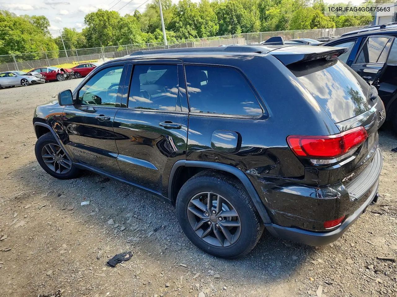 2016 Jeep Grand Cherokee Laredo VIN: 1C4RJFAG4GC475663 Lot: 57447526