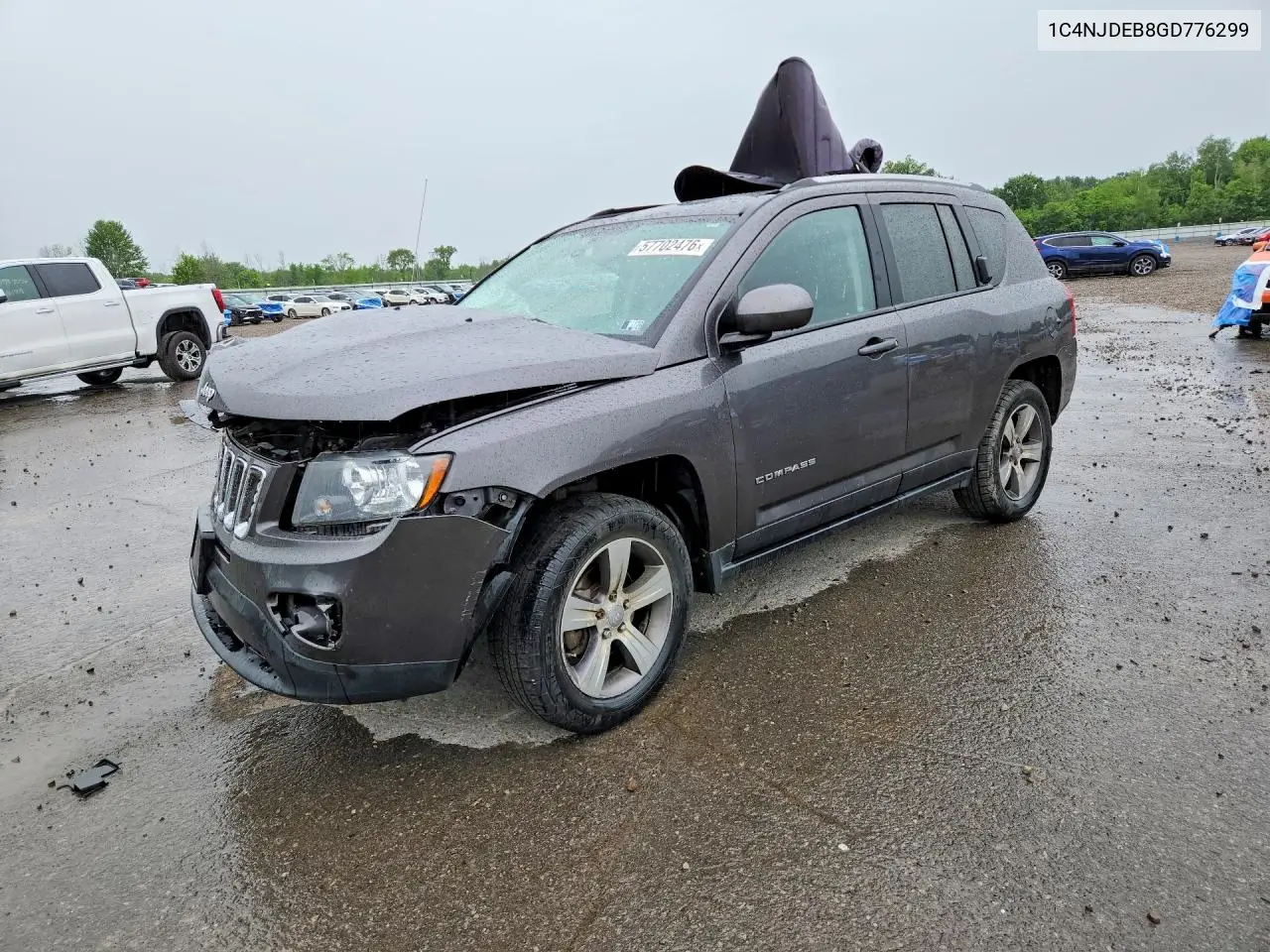 2016 Jeep Compass Latitude VIN: 1C4NJDEB8GD776299 Lot: 57702476
