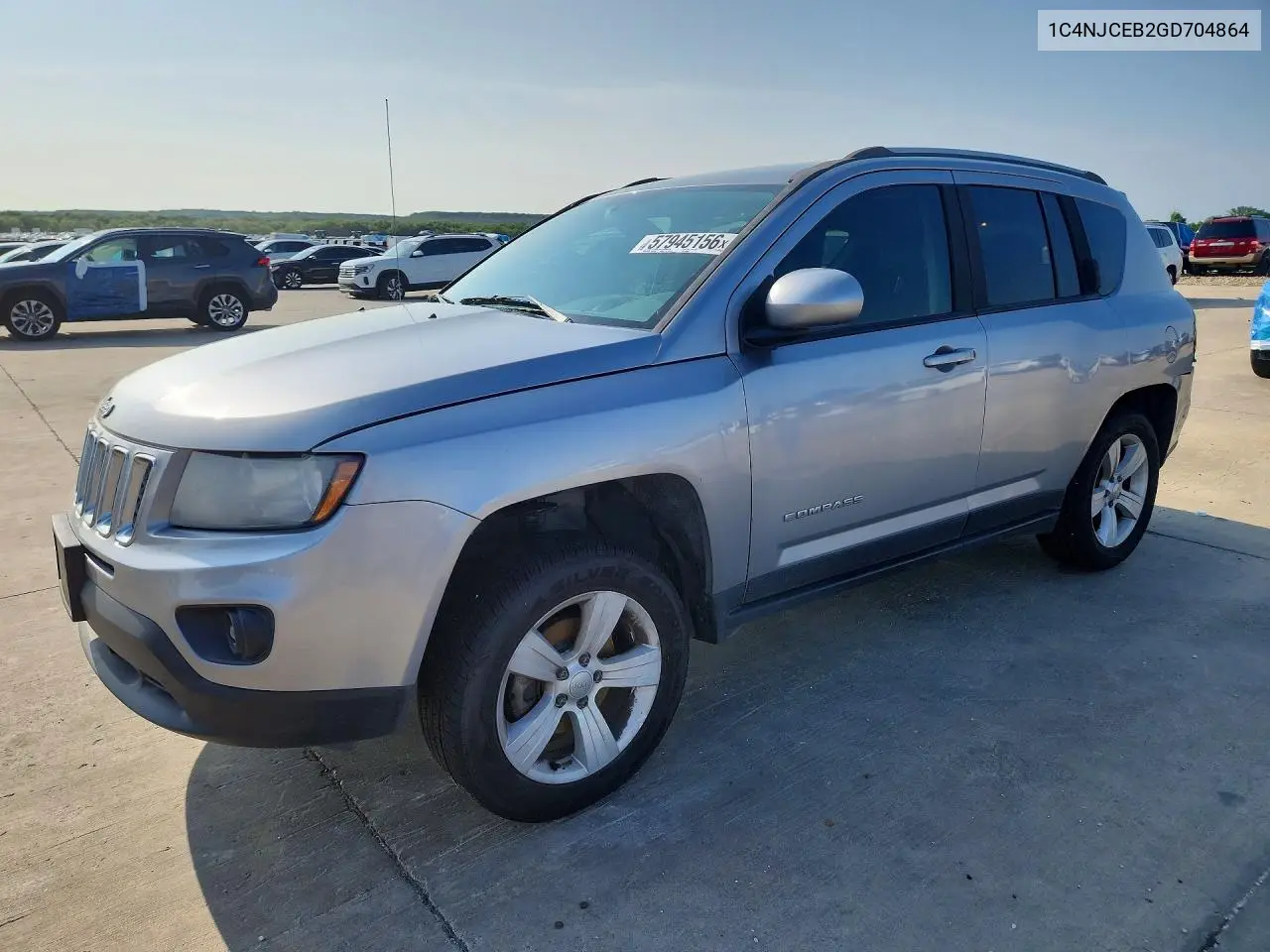 2016 Jeep Compass Latitude VIN: 1C4NJCEB2GD704864 Lot: 57945156