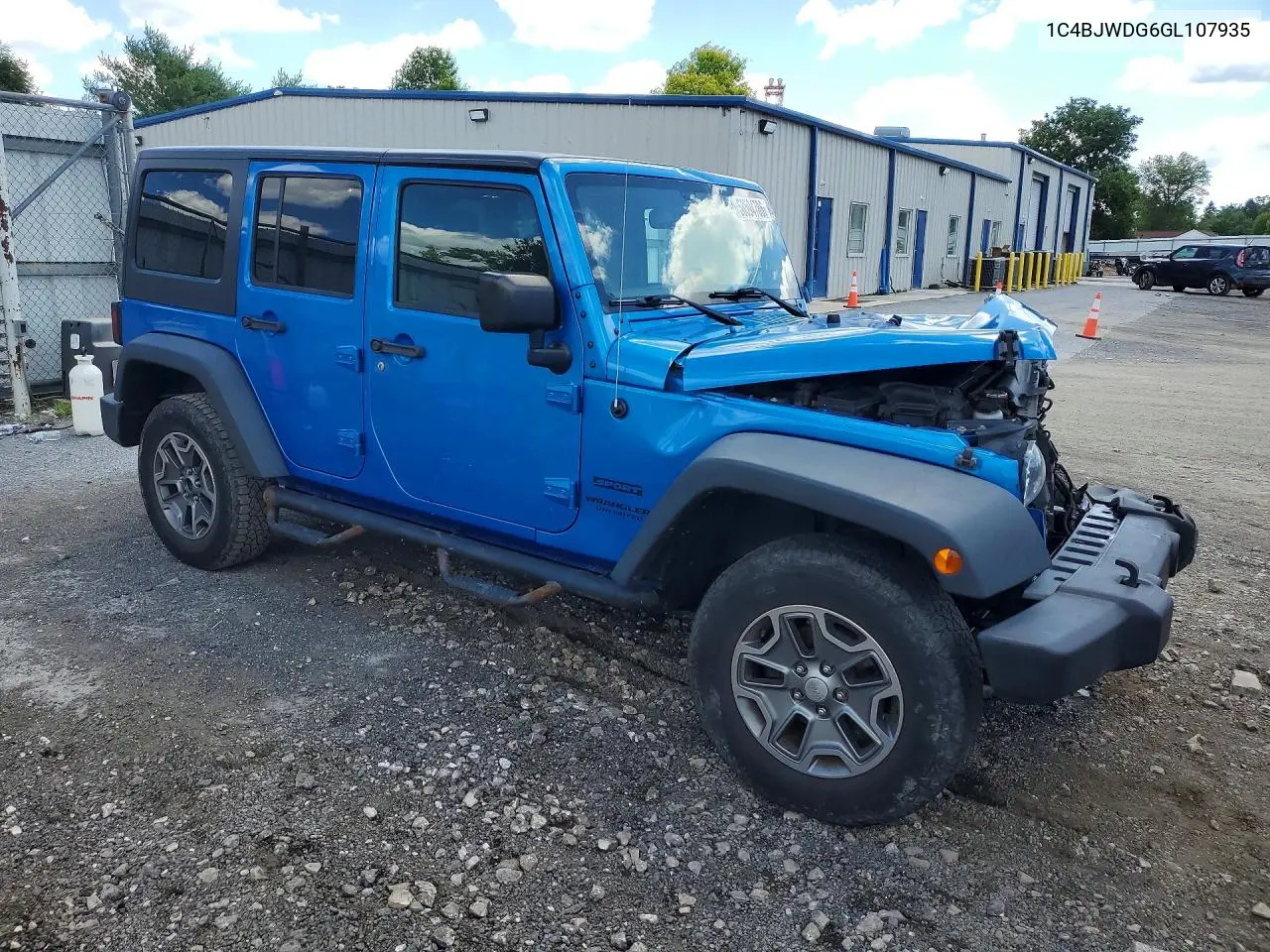 2016 Jeep Wrangler Unlimited Sport VIN: 1C4BJWDG6GL107935 Lot: 58594786