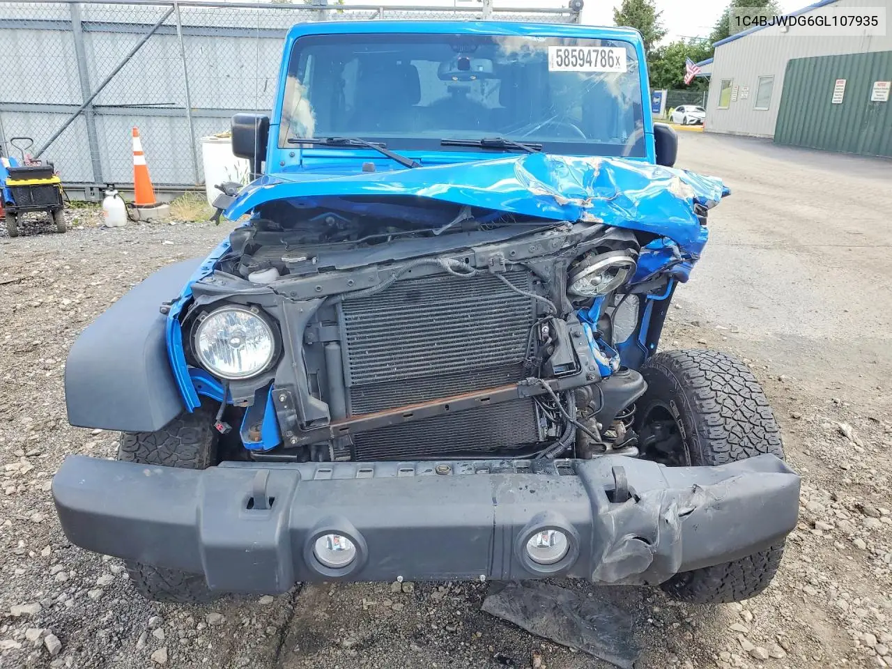 2016 Jeep Wrangler Unlimited Sport VIN: 1C4BJWDG6GL107935 Lot: 58594786
