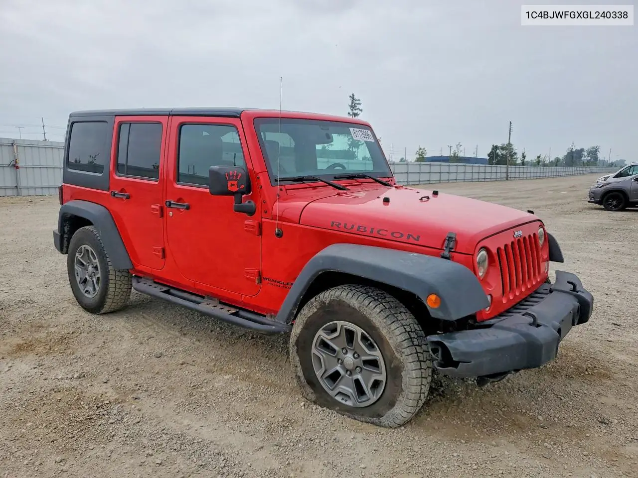2016 Jeep Wrangler Unlimited Rubicon VIN: 1C4BJWFGXGL240338 Lot: 61176996
