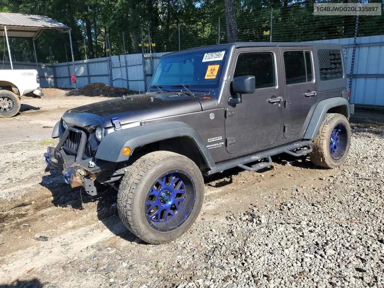 2016 Jeep Wrangler Unlimited Sport VIN: 1C4BJWDG2GL335897 Lot: 61297596
