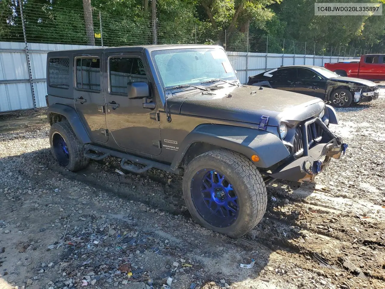 2016 Jeep Wrangler Unlimited Sport VIN: 1C4BJWDG2GL335897 Lot: 61297596