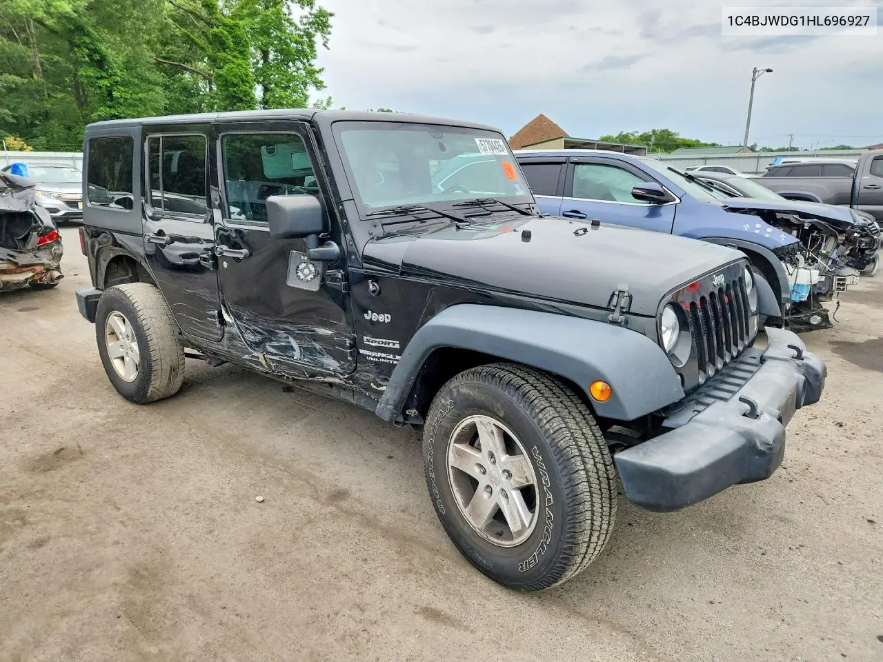 2017 Jeep Wrangler Unlimited Sport VIN: 1C4BJWDG1HL696927 Lot: 57704426