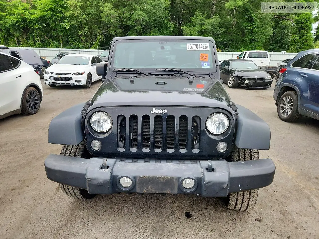 2017 Jeep Wrangler Unlimited Sport VIN: 1C4BJWDG1HL696927 Lot: 57704426
