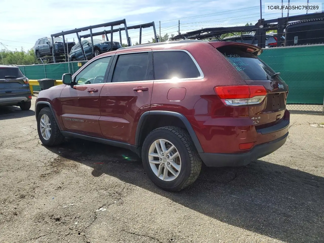2017 Jeep Grand Cherokee Laredo VIN: 1C4RJFAG5HC793289 Lot: 57929086
