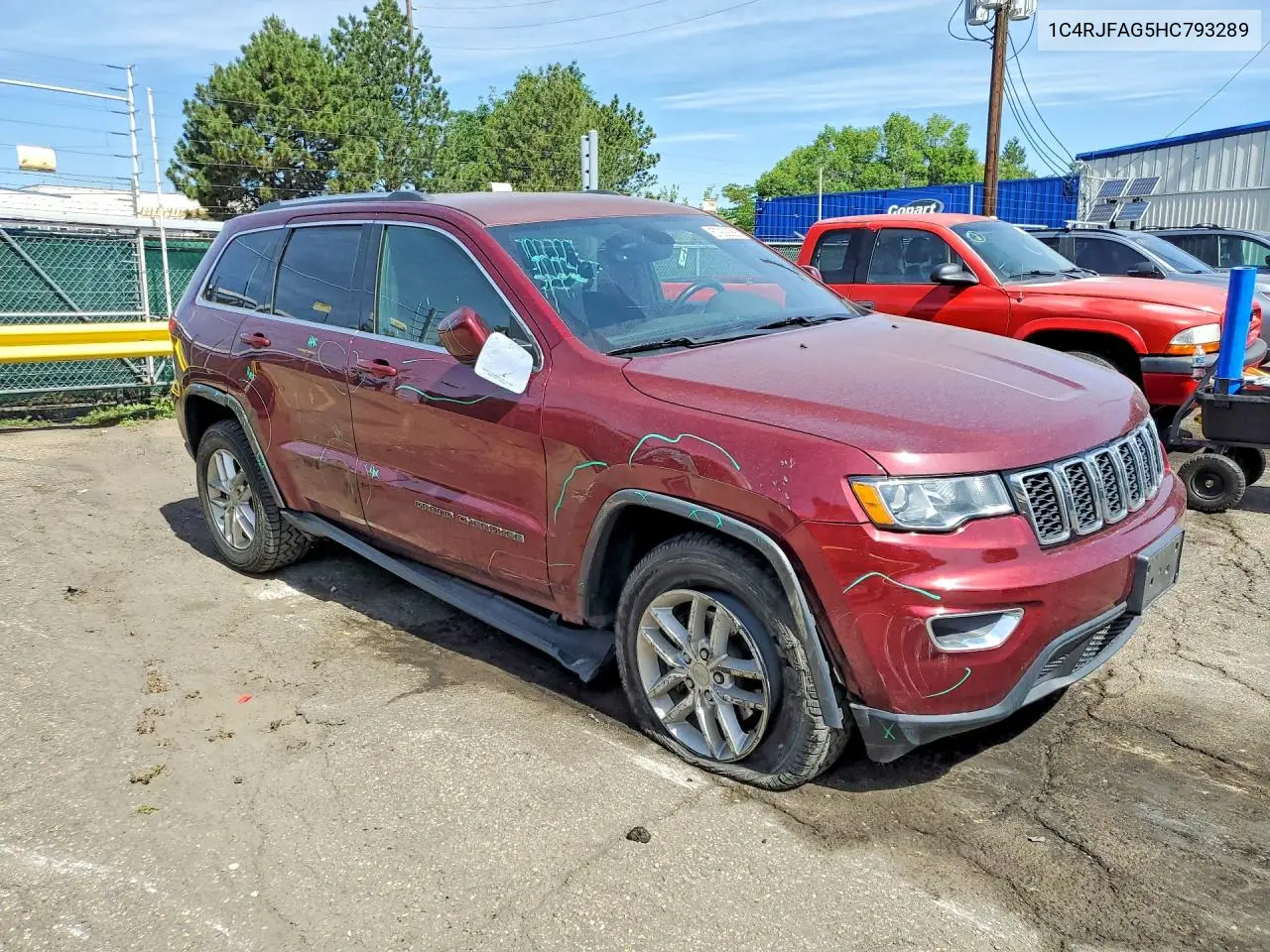 2017 Jeep Grand Cherokee Laredo VIN: 1C4RJFAG5HC793289 Lot: 57929086