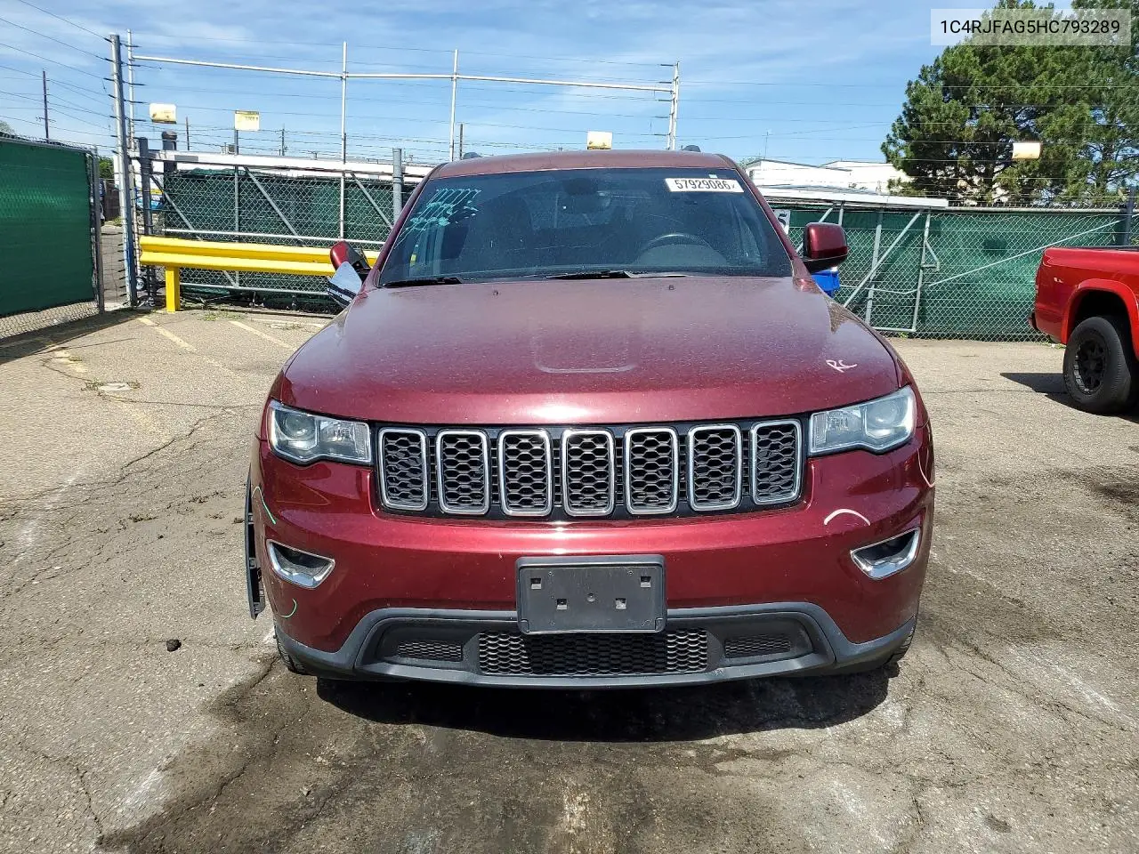 2017 Jeep Grand Cherokee Laredo VIN: 1C4RJFAG5HC793289 Lot: 57929086